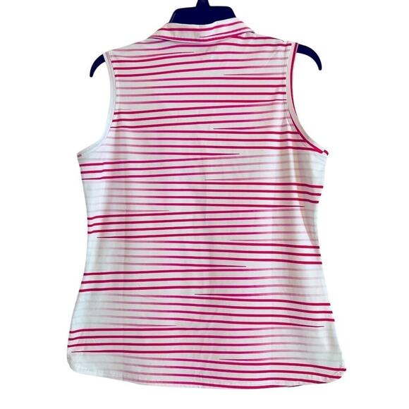Nike Golf Polo Tour Performance Dri Fit Pink, Purple, and White- Size Medium - Picture 2 of 7